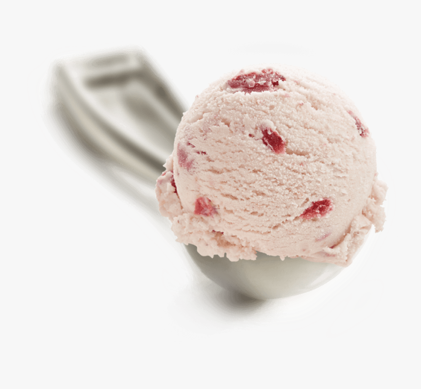 Strawberry Ice Cream Strawberry 1 Scoop - Ice Cream 1 Scoop, HD Png Download, Free Download