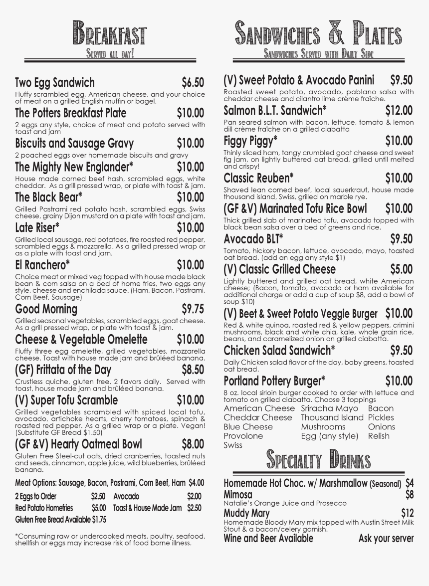 Cafe Menu, HD Png Download, Free Download