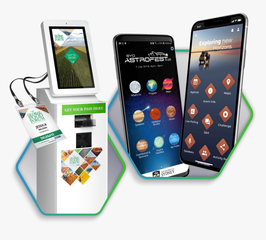 Event Conference App Name Badge Printing Kiosk Hero - Iphone, HD Png Download, Free Download