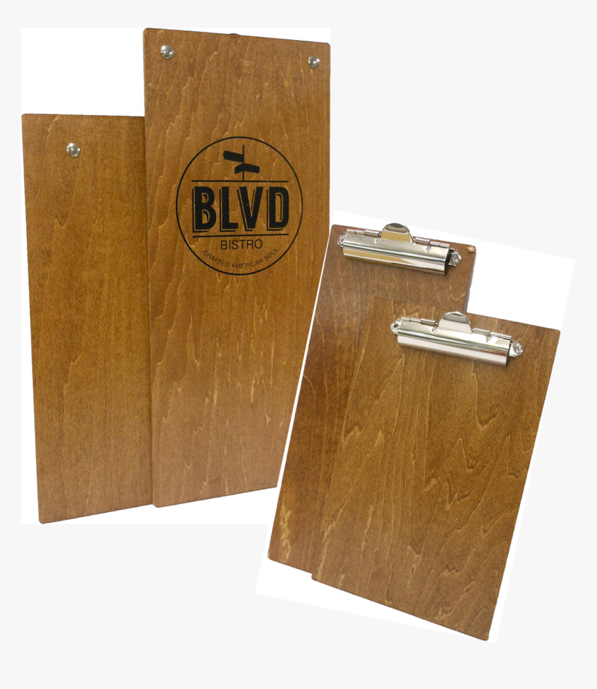 Png Free Stock Clip Menu Wooden Clipboard - Blvd Bistro, Transparent Png, Free Download