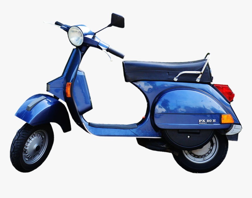 Land Vehicle,scooter,motor Of Wheel System,rim,automotive - Motor Vespa Png, Transparent Png, Free Download