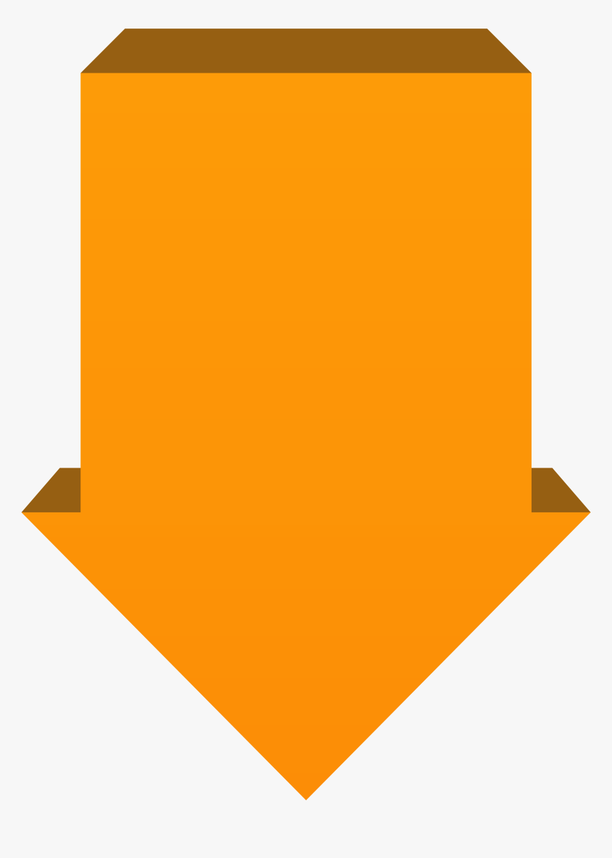 Orange Arrow Down Png Transparent Clip Art Image - Orange Arrow Down Transparent Background, Png Download, Free Download