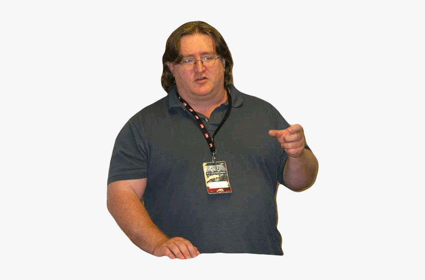 Gabe Newell Pointing - Gabe Newell Full Body, HD Png Download, Free Download