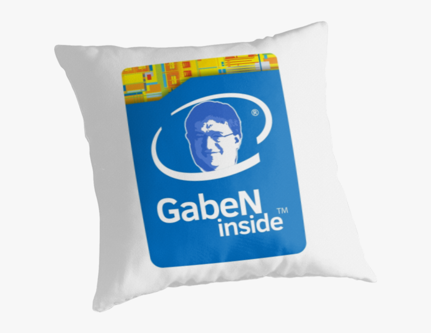 Lord Gaben Inside Throw Pillow - Gaben Inside Intel, HD Png Download, Free Download