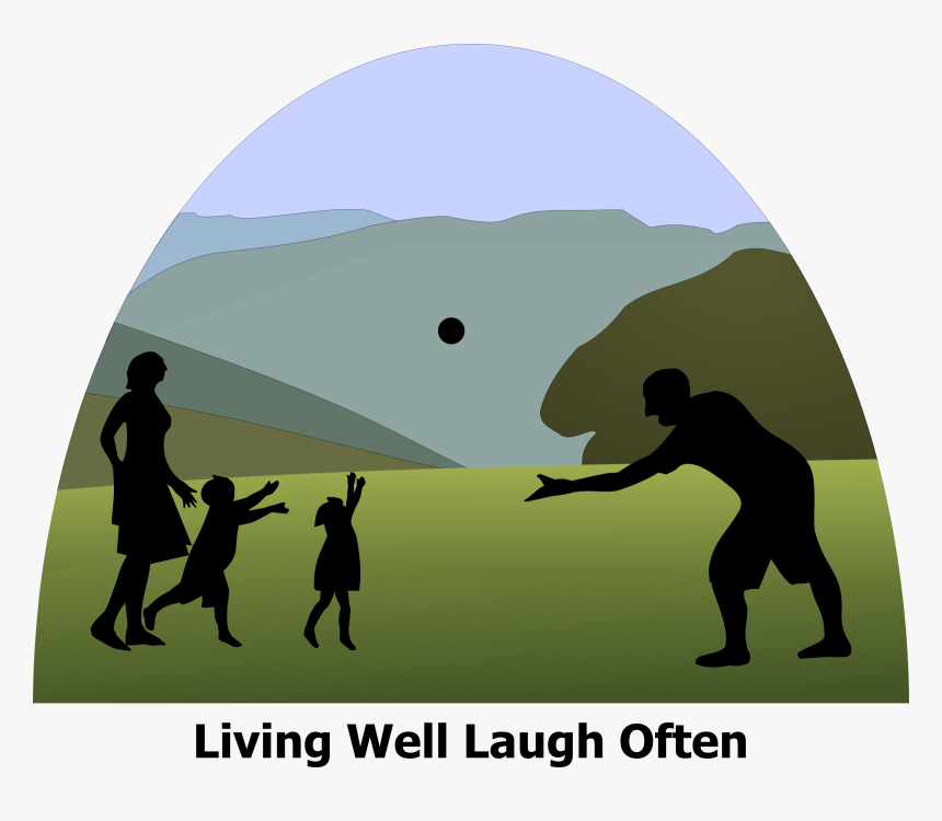 Living Well Laugh Often Logo 2 Clip Arts - Silhouette Transparent Family Png, Png Download, Free Download