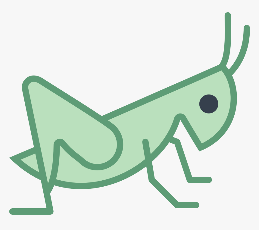 Grasshopper Vector Head - Crickets Insects Icon Png, Transparent Png, Free Download