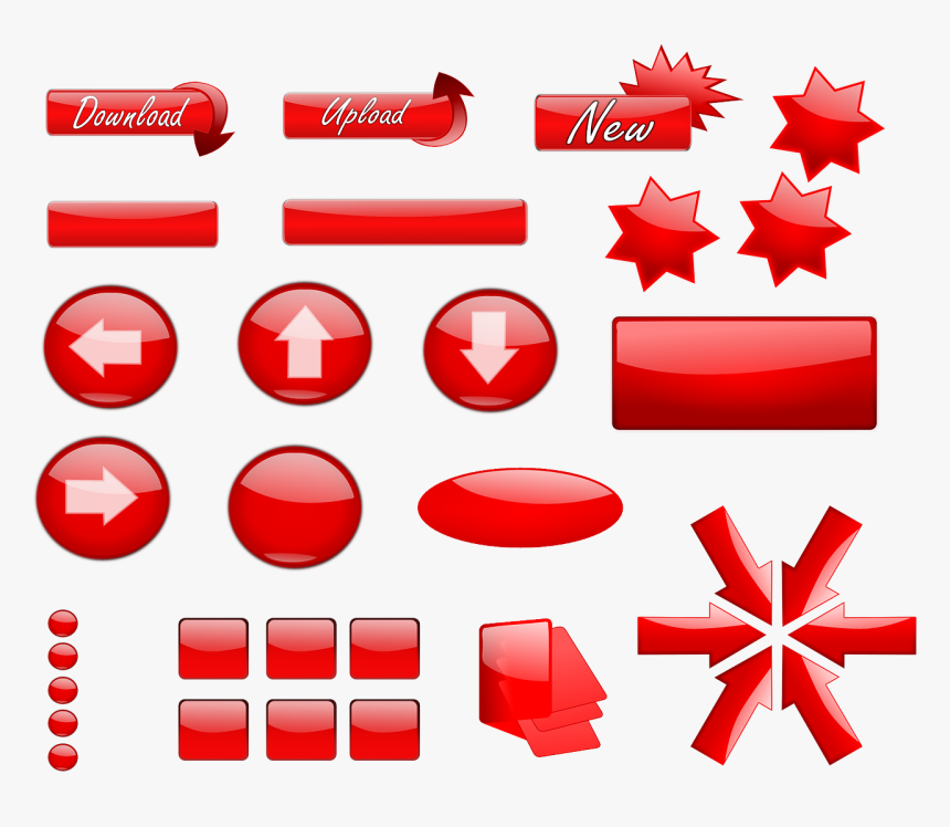 Click Here Button Transparent Png -red Click Here Button - Red Buttons, Png Download, Free Download