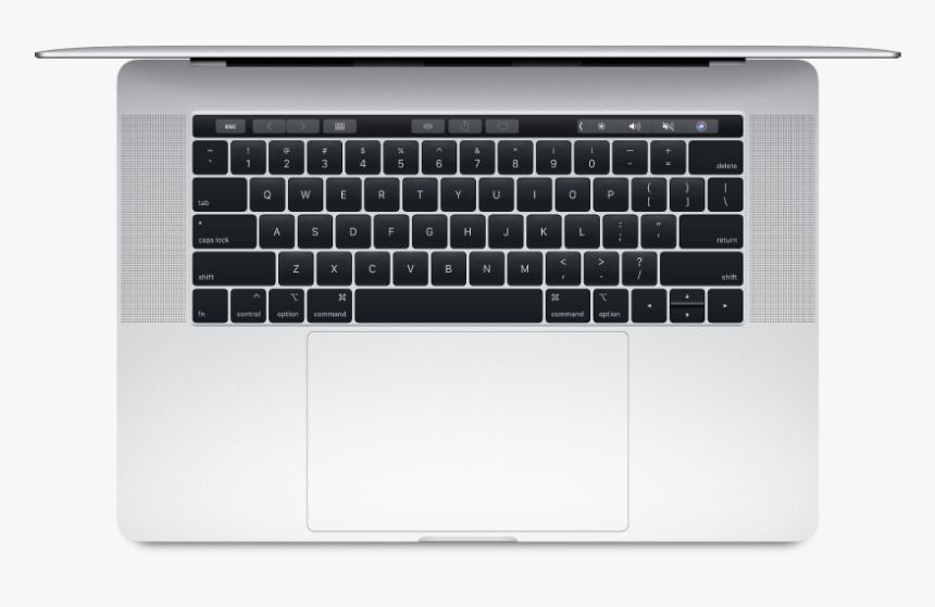 Top View Of Macbook Pro - Macbook Pro 2019 Touch Bar, HD Png Download, Free Download