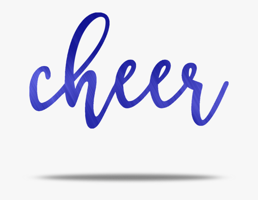 Cheer Text Steel Wall Art - Cheer In Cursive, HD Png Download, Free Download