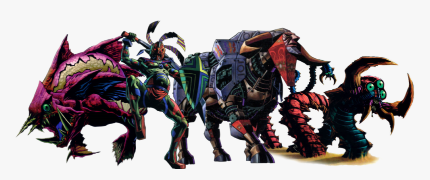 Majora Mask Bosses - Zelda Majora's Mask Bosses, HD Png Download, Free Download