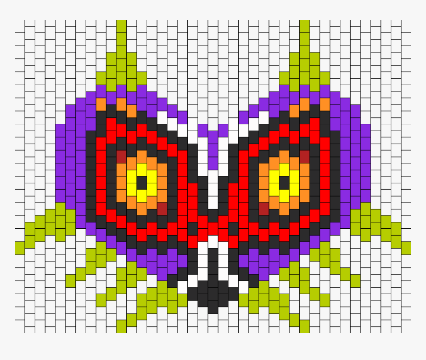 Majoras Mask Skull Kid Bead Pattern - Majora's Mask Kandi Mask, HD Png Download, Free Download