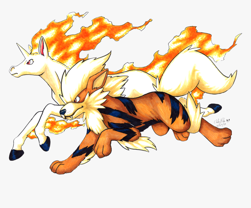 - Pokemon Rapidash Vs Arcanine - Pokemon Rapidash And Arcanine, HD Png Download, Free Download