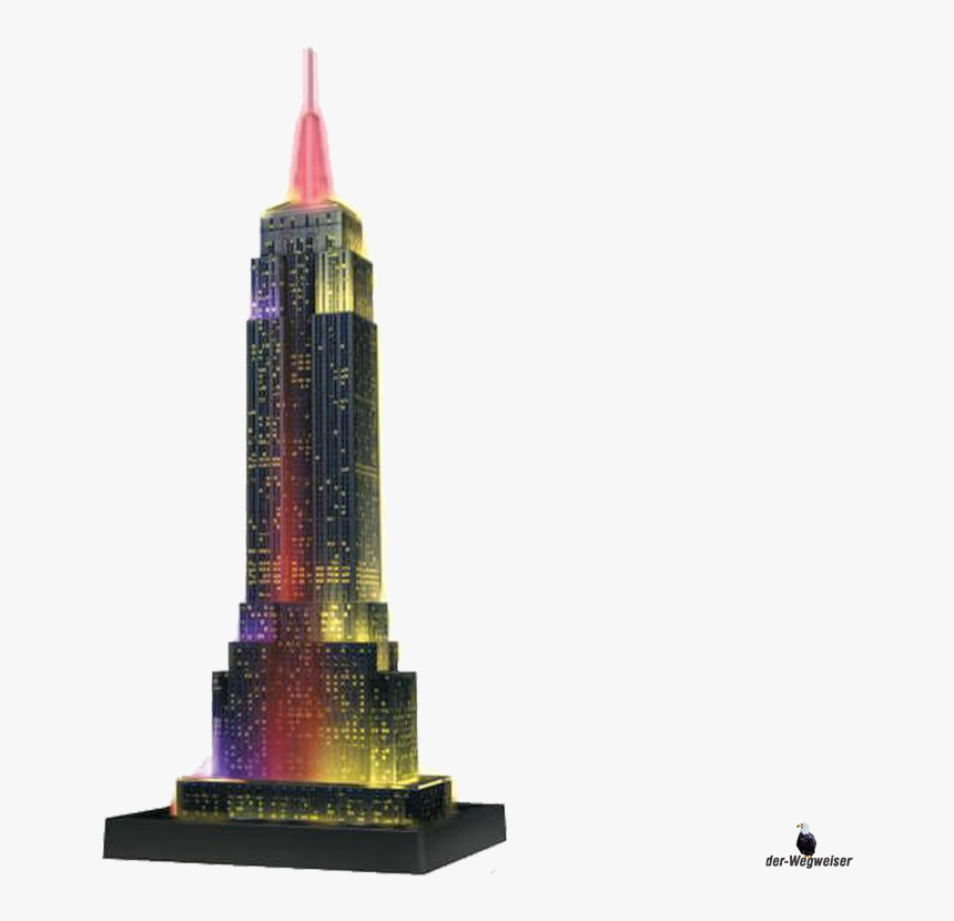 3d-puzzle Empire State Building Bei Nacht - Puzz 3d Empire State Building Glow, HD Png Download, Free Download