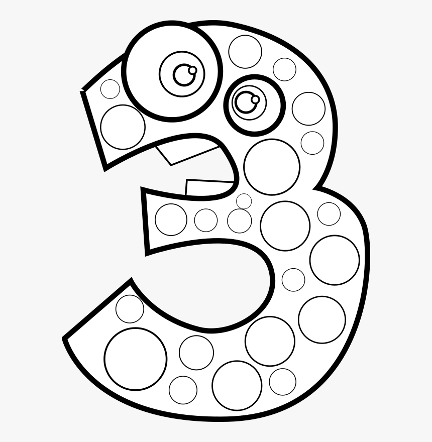 Free Lineart Numbers In Circles - Animal Number 2 Outline, HD Png Download, Free Download