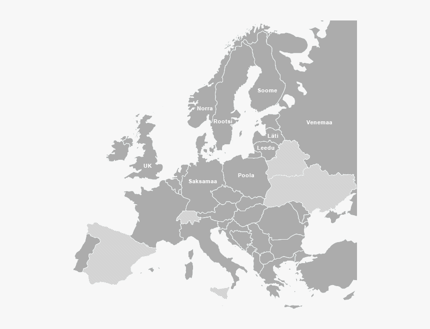 Blank Map Of Europe Svg, HD Png Download, Free Download