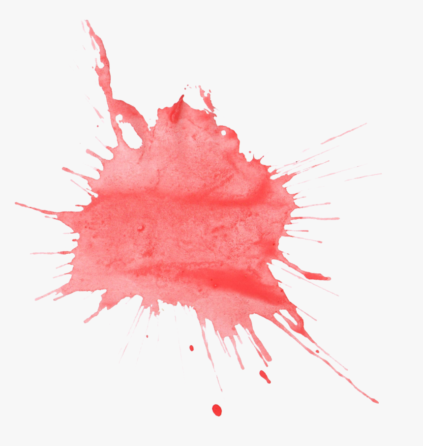 21 Red Watercolor Splatter , Png Download - Pink Watercolor Splatter Transparent Background, Png Download, Free Download