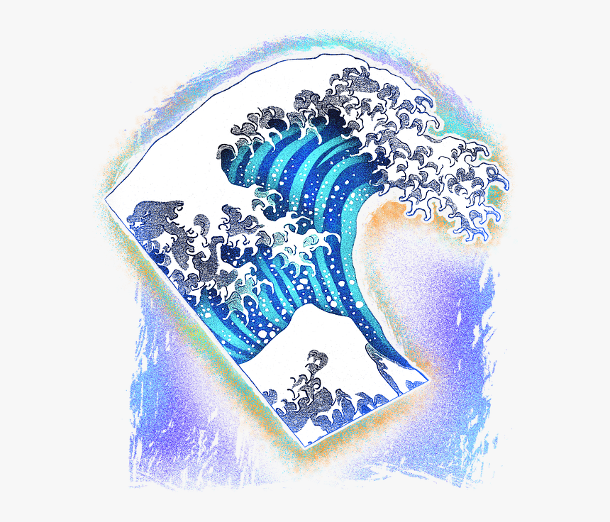 The Great Wave, Kanagawa, Tidal Wave, Sea, Water - Stickers Sea, HD Png Download, Free Download