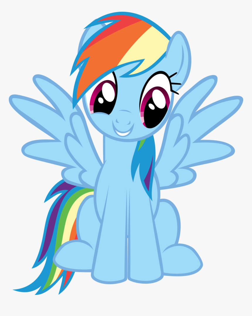 Rainbow Dash Sitting - Apple Dash My Little Pony, HD Png Download, Free Download