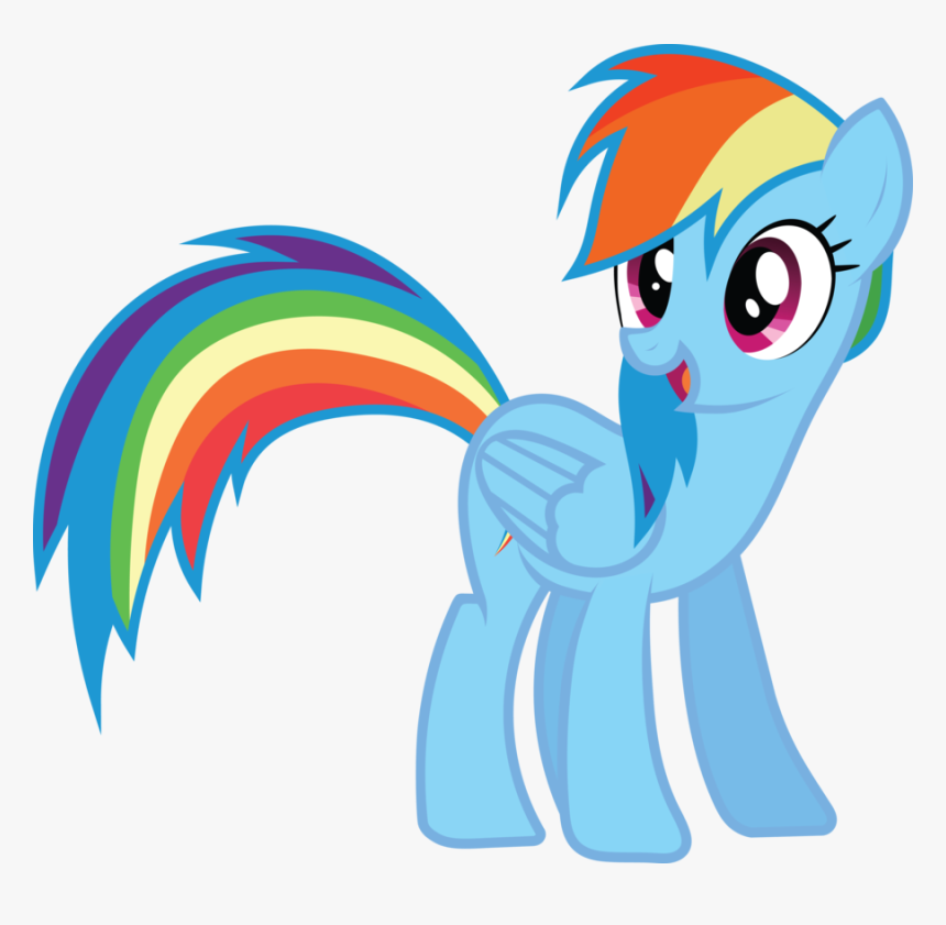 Download Rainbow Dash Vector Standing Png Photos - My Little Pony Rainbow Dash Happy, Transparent Png, Free Download