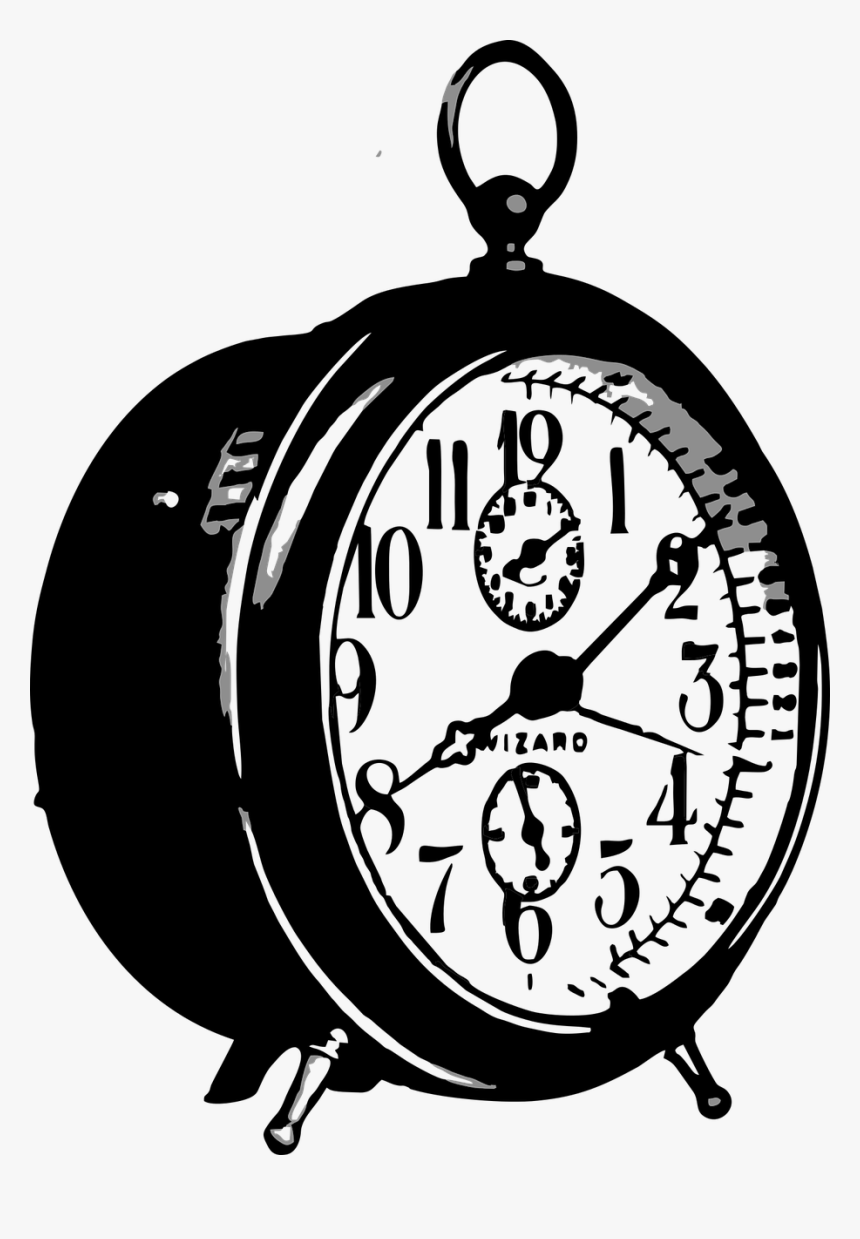 Clock,alarm Vector Graphics - Vintage Clock Illustration Png, Transparent Png, Free Download