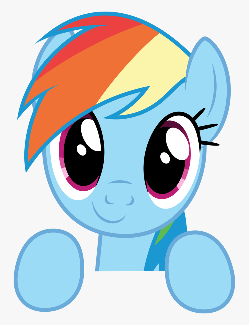 Rainbow Dash Blue Nose Pink Clip Art Eye Head Purple - My Little Pony Rainbow Dash Face, HD Png Download, Free Download