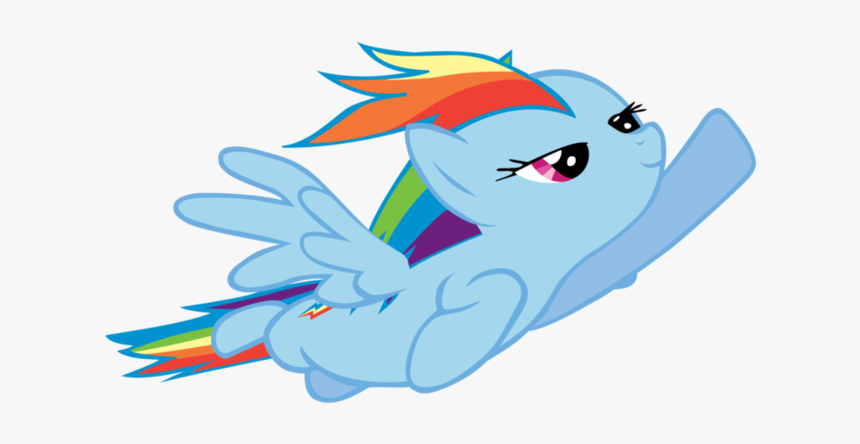 Rainbow Dash Flying Png Hd - My Little Pony Flying, Transparent Png, Free Download