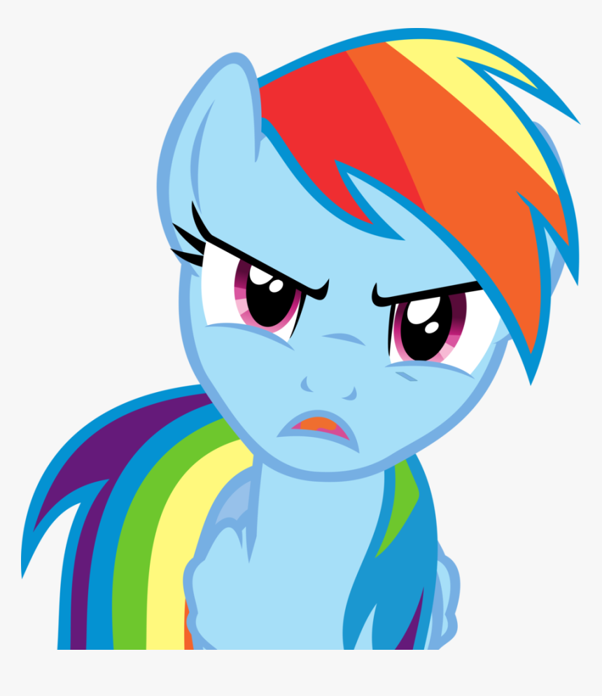 Rainbow Dash Pinkie Pie Twilight Sparkle Rarity Clip - My Little Pony Angry, HD Png Download, Free Download