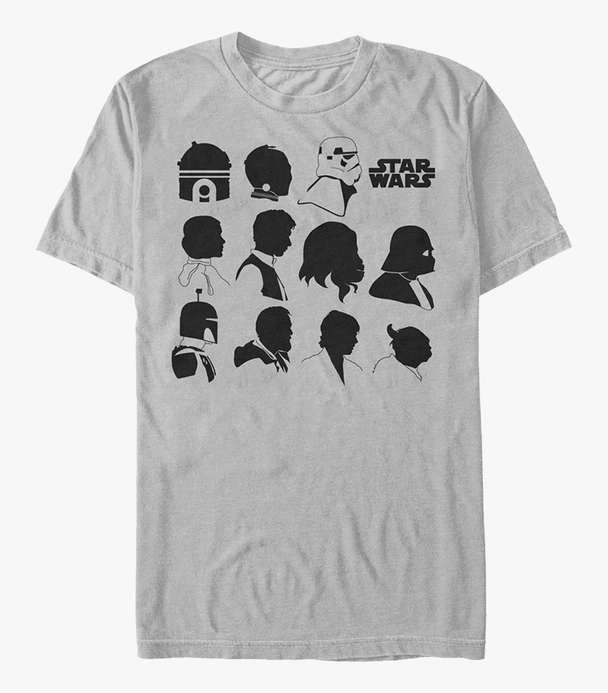 Star Wars Character Silhouettes T-shirt - T Shirt Star Trek Discovery, HD Png Download, Free Download