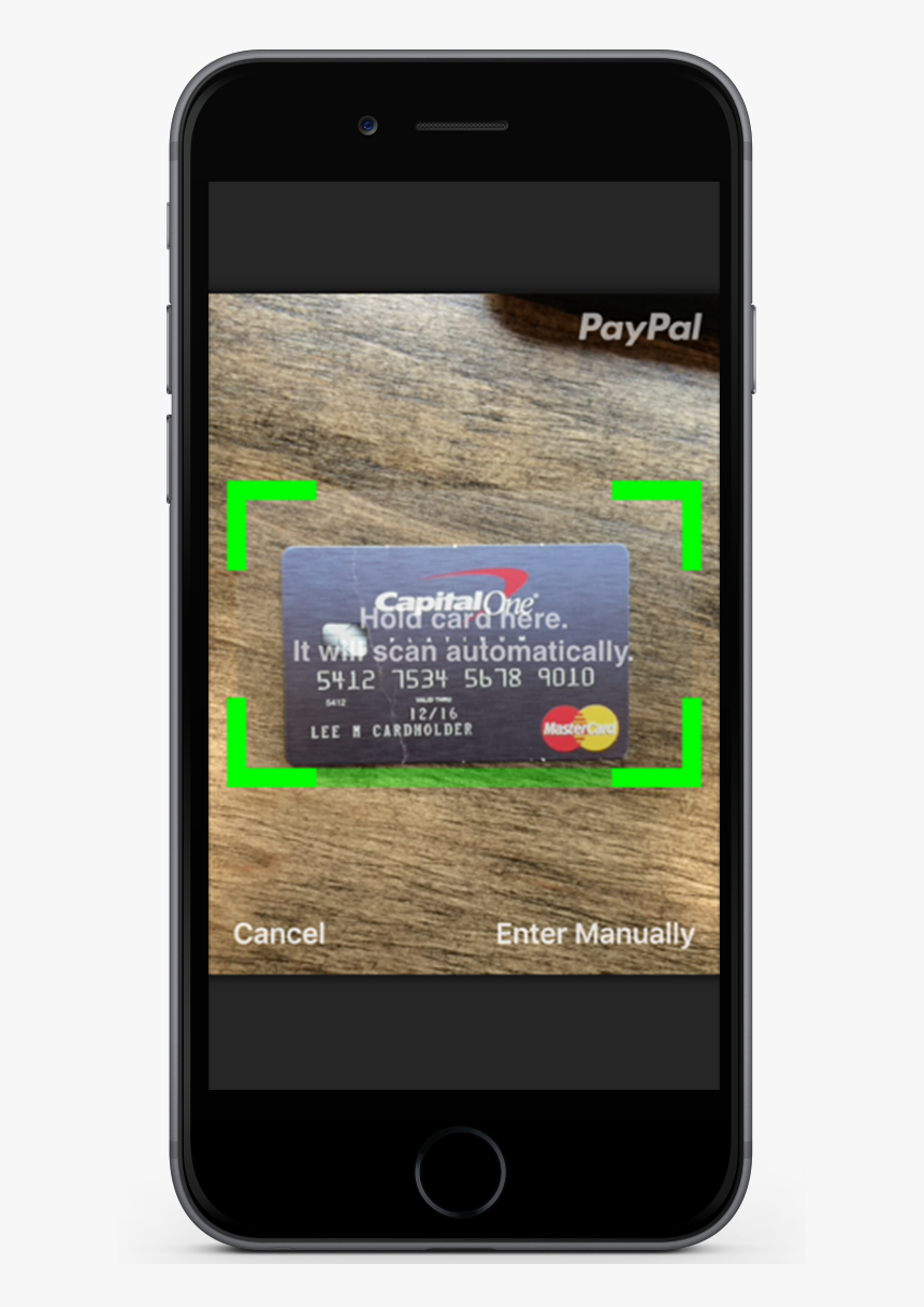 Scan Credit Cards Securely Through Your Phone"s Built-in - Smartphone, HD Png Download, Free Download