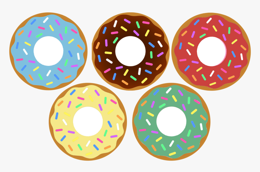 Donut Doughnut Clipart Half Free On Transparent Png - Olympics Donuts, Png Download, Free Download