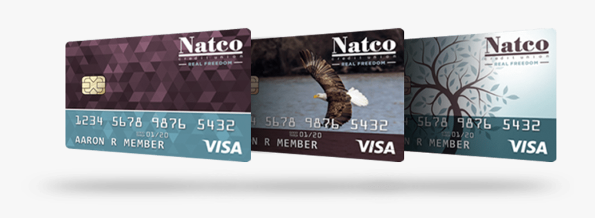 Three Natco Credit Cards - Visa, HD Png Download, Free Download
