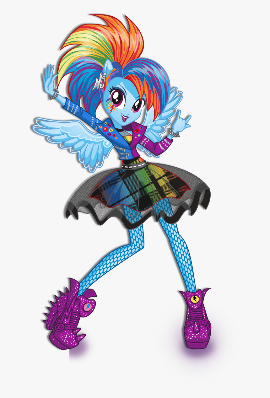 Rainbow Dash Rainbow Rocks Character Bio Art - Mlp Eg Rainbow Dash Rainbow Rocks, HD Png Download, Free Download