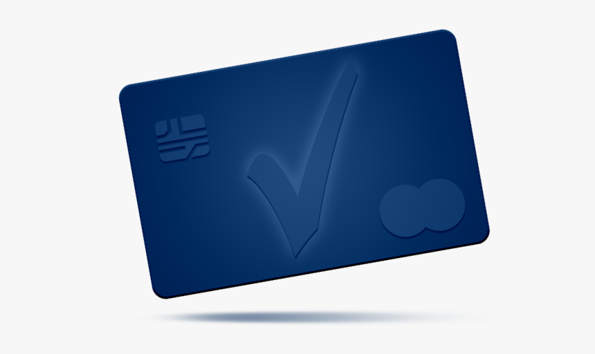 3d Blue Credit Card Check Mark Featuredcontent - Credit 3d Card Png, Transparent Png, Free Download