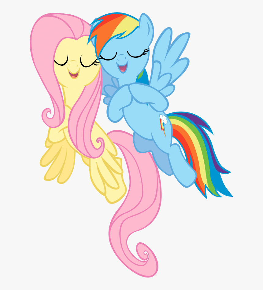 Fluttershy Rainbow Dash Rarity Applejack Pink Mammal - Fluttershy And Rainbow Dash Singing, HD Png Download, Free Download