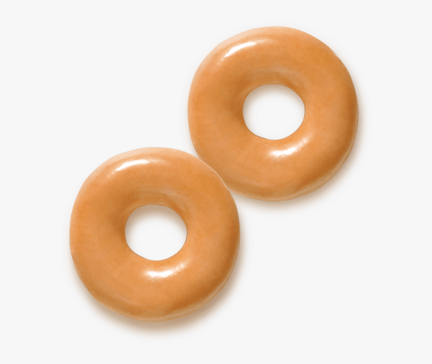 Download Doughnuts Iced Glazed - Two Krispy Kreme Donuts, HD Png Download, Free Download