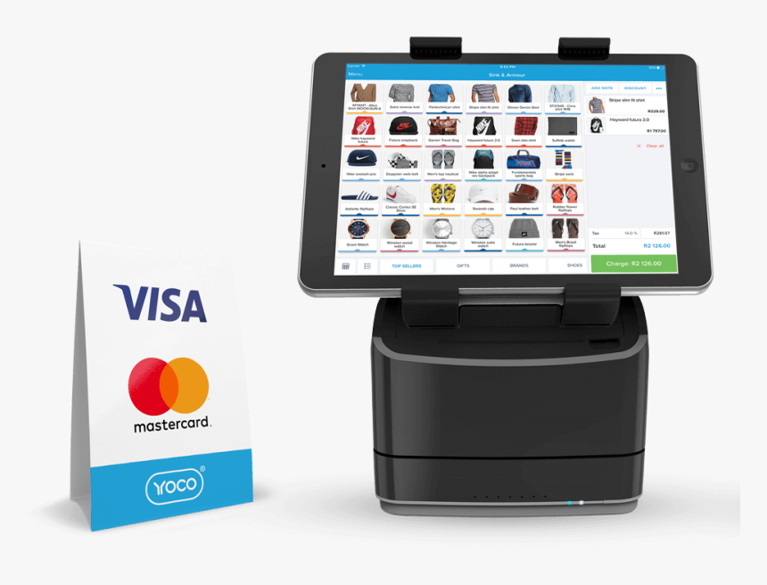 Transparent Credit Card Machine Clipart - Yoco Point Of Sale App, HD Png Download, Free Download