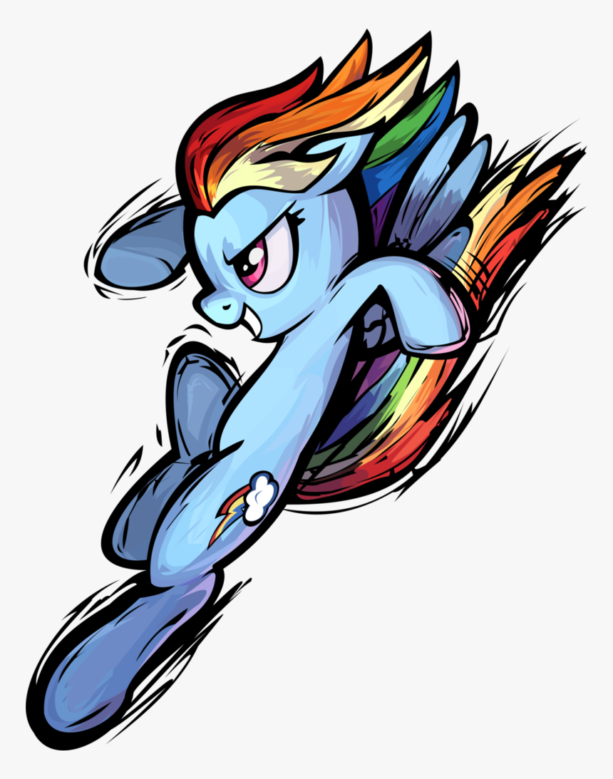 Fanmade Rainbow Dash Fighting With Colourful Background - Mlp Fanart Rainbow Dash, HD Png Download, Free Download