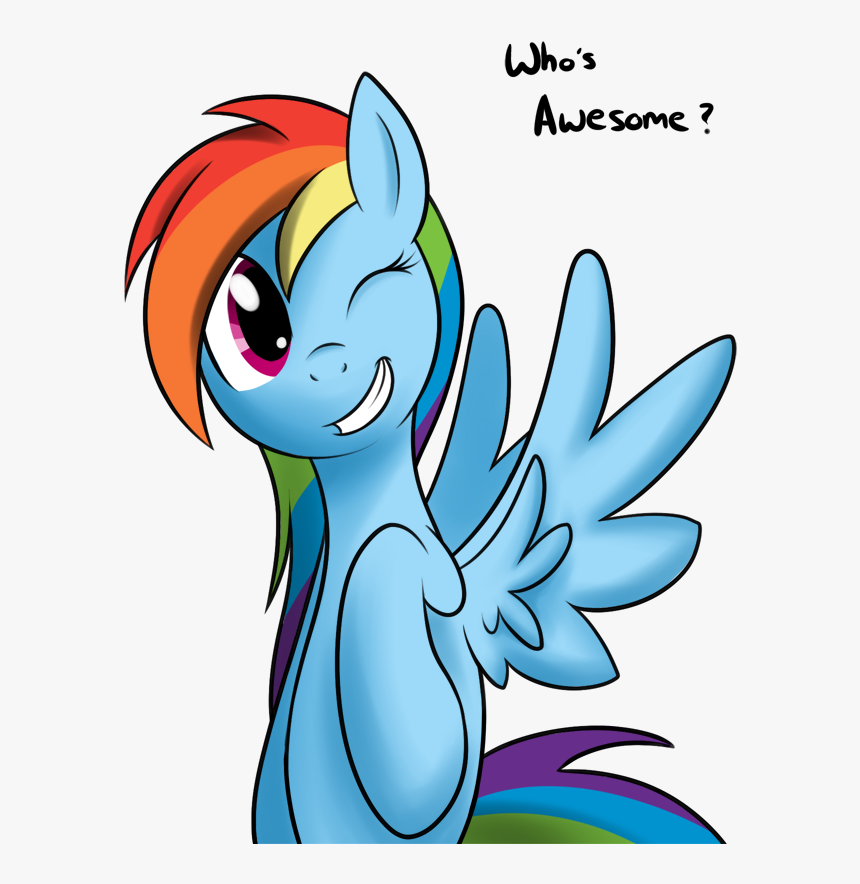 Awesome, Rainbow Dash, Safe, Simple Background, Solo, - Cartoon, HD Png Download, Free Download