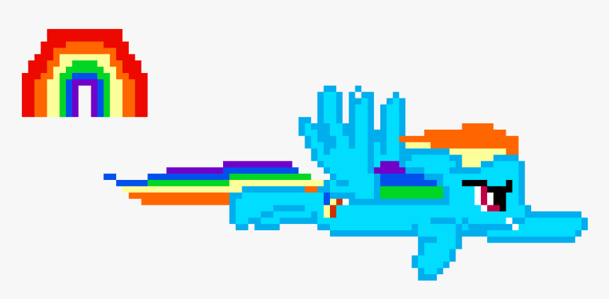 Pixel Rainbow Dash, HD Png Download, Free Download