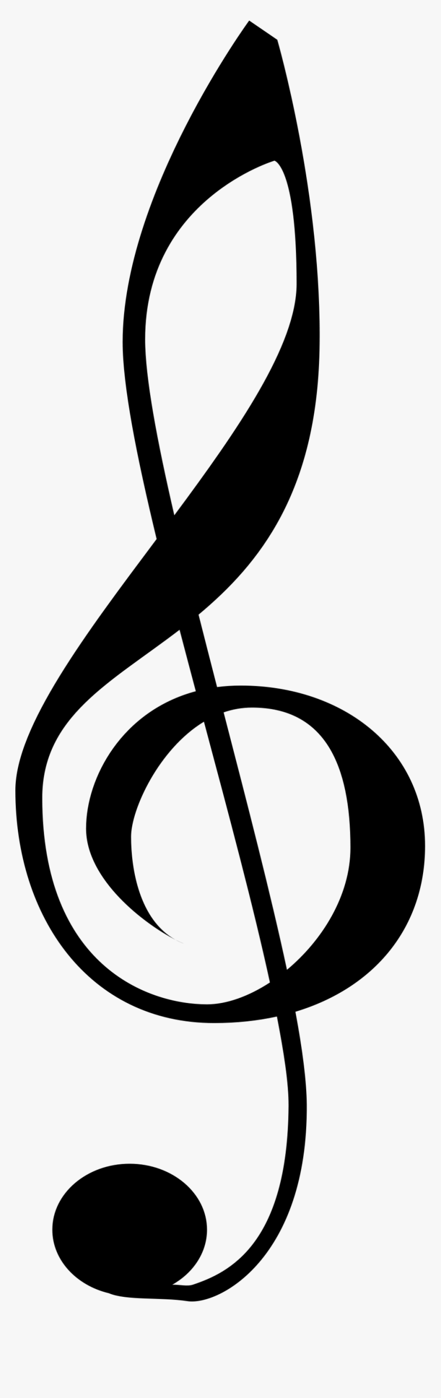 Treble Note Png - Treble Clef Without Background, Transparent Png, Free Download