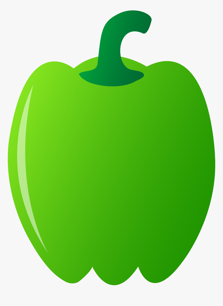 Green Bell Pepper - Green Bell Pepper Clipart, HD Png Download, Free Download