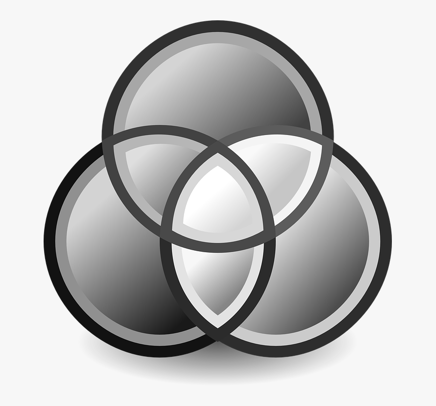 Venn Diagram, Set Diagram, Diagrams, Logical, Relations - Grayscale Icon Png, Transparent Png, Free Download