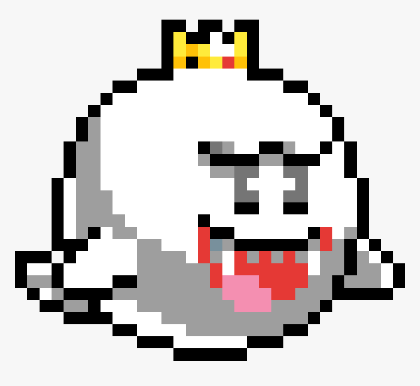 King Boo Mario Pixel Art , Png Download - King Boo Pixel Art, Transparent Png, Free Download