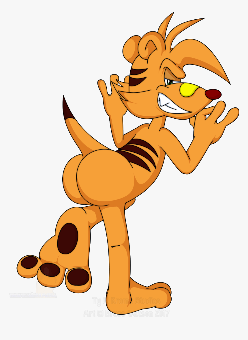 Nudie Ty Butt - Ty Tasmanian Tiger Png, Transparent Png, Free Download