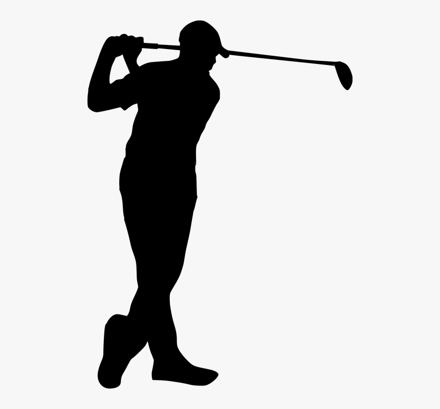 Golf, Accuracy, Balance, Control, Club, Game, Golf - Golf Player Silhouette, HD Png Download, Free Download