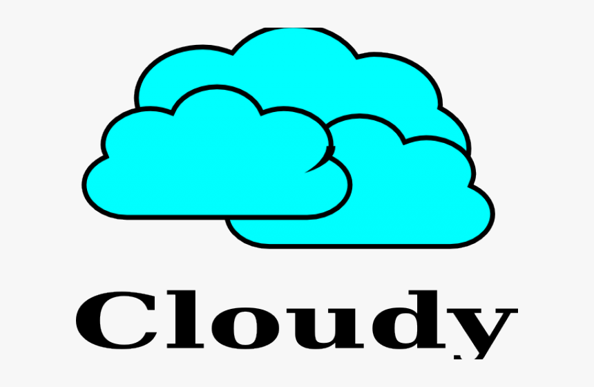 Sunny Clipart Word - Cloudy Clipart, HD Png Download, Free Download