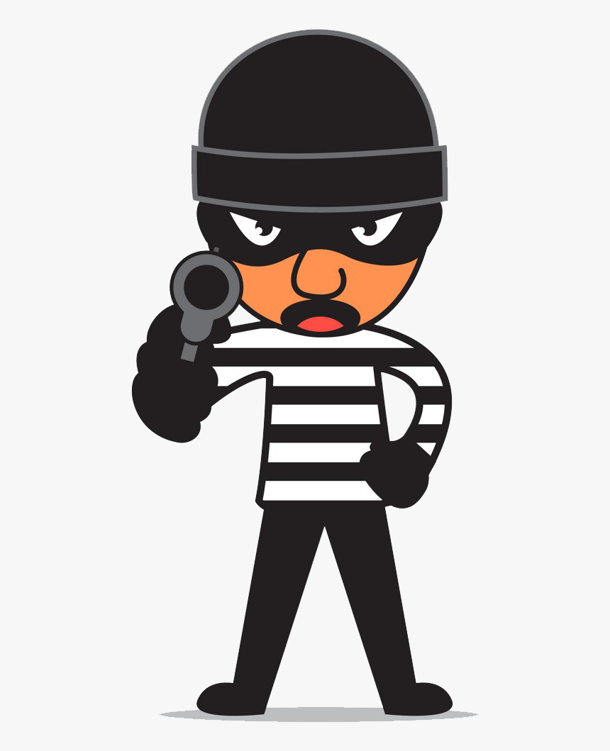 Armed Robber Png Hd Quality - Cartoon Robber Png, Transparent Png, Free Download