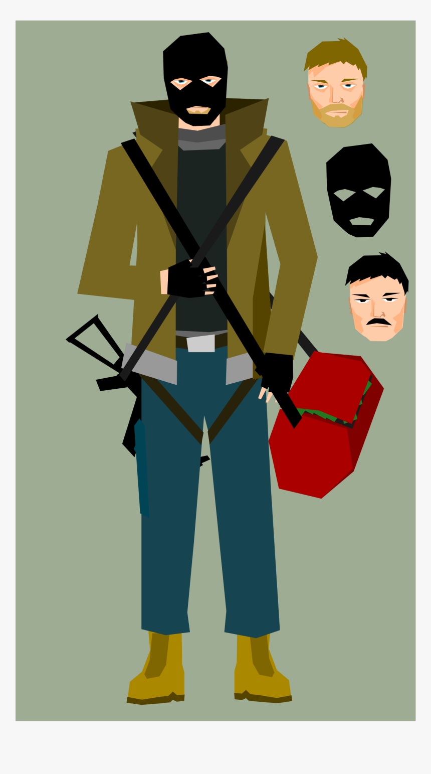 Human Behavior,art,fictional Character - Bank Robbery Png, Transparent Png, Free Download