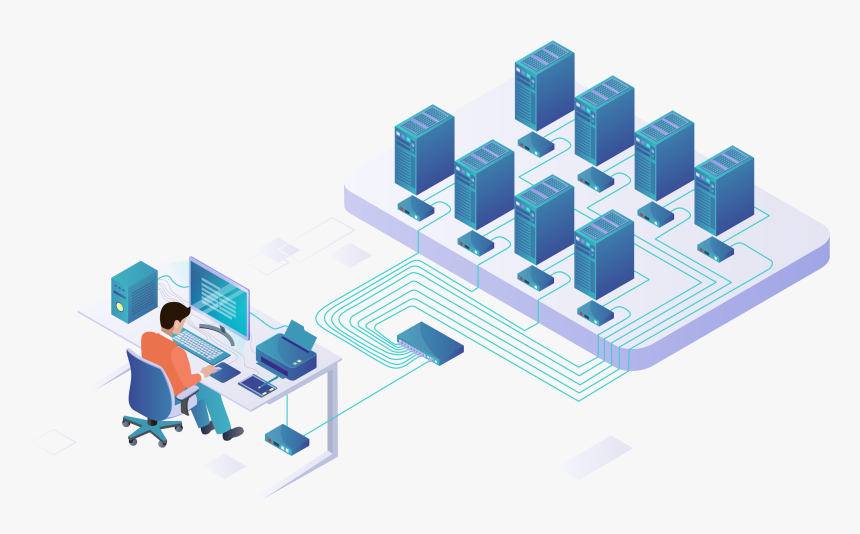 Controling Multiple Server - Computer Network, HD Png Download, Free Download