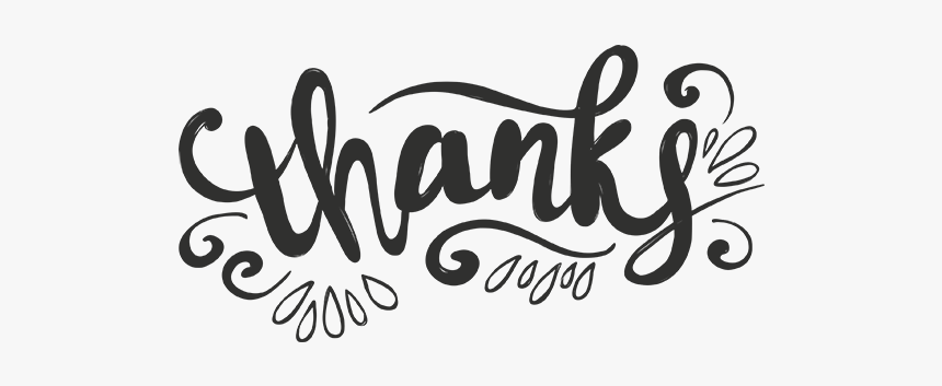 Thanks Word Art In Transparent Png Format - Calligraphy, Png Download, Free Download